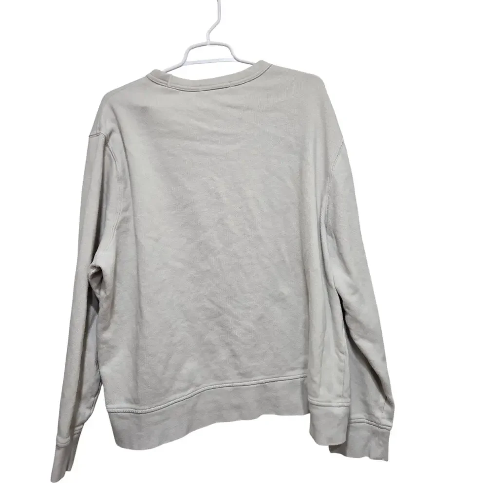 Banana Republic Heavyweight LS Crewneck Sweatshirt XXL Selenite Beige